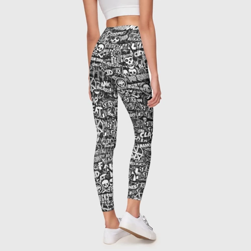 Леггинсы 3D Панк-рок. стикербомбинг - фото 4