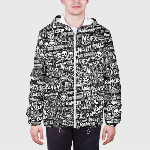 Мужская куртка 3D Панк-рок. стикербомбинг, цвет 3D печать - фото 4