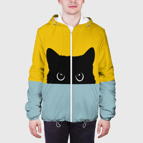Мужская куртка 3D Черная кошка, цвет 3D печать - фото 4