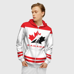Мужская толстовка 3D на молнии Team Canada - фото 2