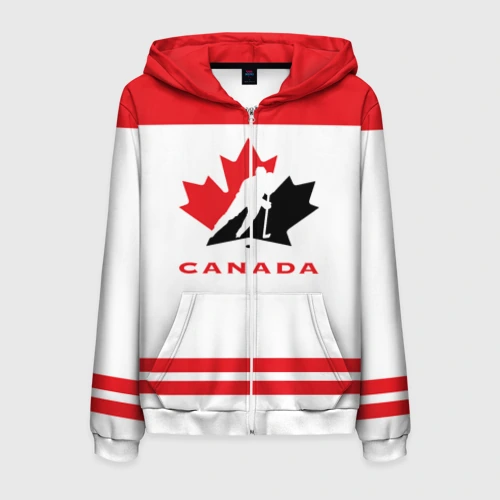 Мужская толстовка 3D на молнии Team Canada