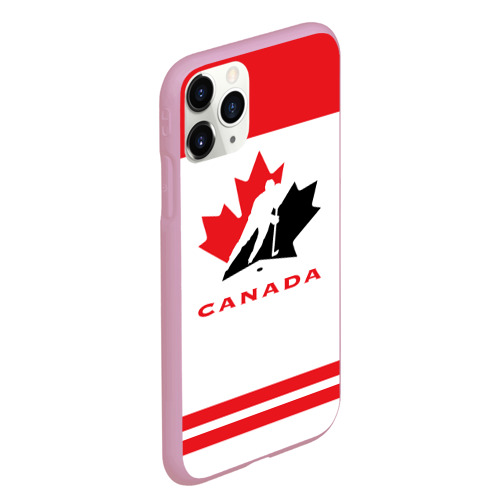 Чехол для iPhone 11 Pro Max матовый Team Canada, цвет розовый - фото 3