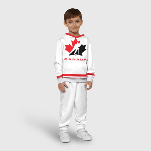 Детский костюм с толстовкой 3D Team Canada, цвет белый - фото 3