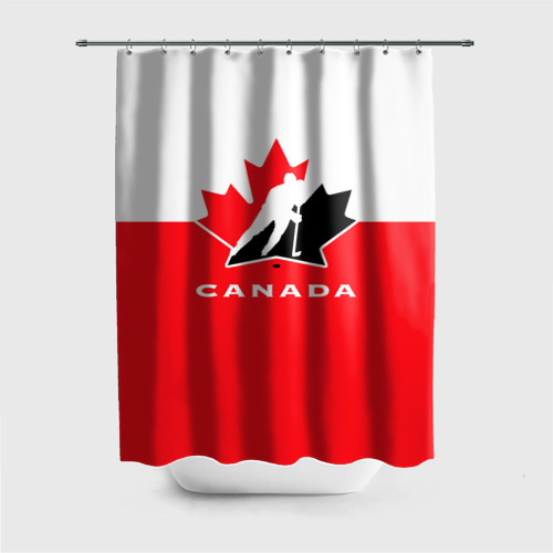 Штора 3D для ванной Team Canada