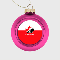 Ёлочный шар стеклянный/пластиковый Team Canada