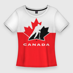 Женская футболка 3D Slim Team Canada