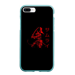Чехол для iPhone 7Plus/8 Plus матовый Японские иероглифы - самурай