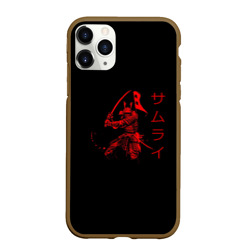 Чехол для iPhone 11 Pro Max матовый Японские иероглифы - самурай
