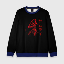 Детский свитшот 3D Японские иероглифы - самурай