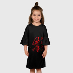 Детское платье 3D Японские иероглифы - самурай - фото 2