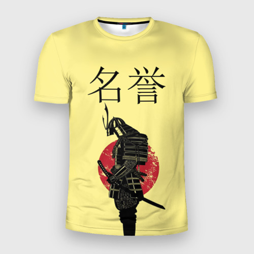 Мужская футболка 3D Slim Японский самурай честь, цвет 3D печать