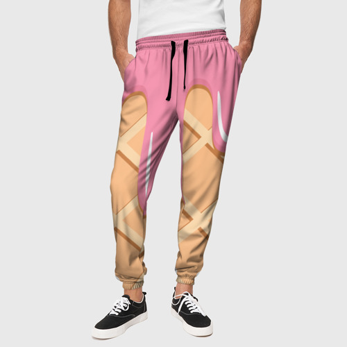 Мужские брюки 3D Мороженое, цвет 3D печать - фото 4