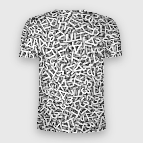 Мужская футболка 3D Slim Узор из букв, цвет 3D печать - фото 2
