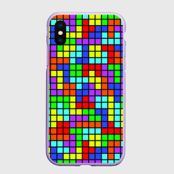Чехол для iPhone XS Max матовый Тетрис