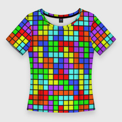 Женская футболка 3D Slim Тетрис