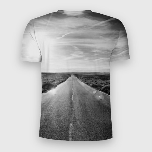 Мужская футболка 3D Slim Вечерняя дорога, цвет 3D печать - фото 2