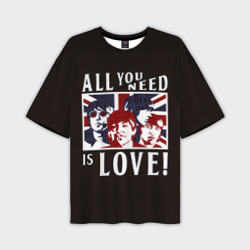 Мужская футболка oversize 3D All You Need Is Love