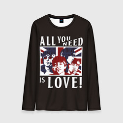 Мужской лонгслив 3D All You Need Is Love