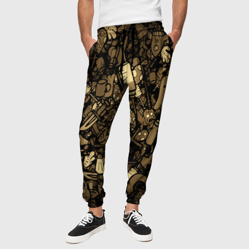 Мужские брюки 3D Стикеры, цвет 3D печать - фото 4