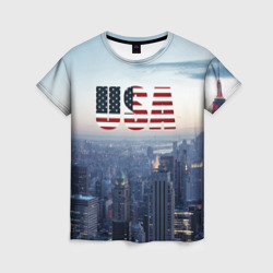 Женская футболка 3D Город New York