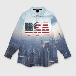 Женская рубашка oversize 3D Город New York