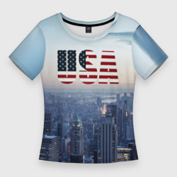 Женская футболка 3D Slim Город New York