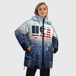 Женская зимняя куртка Oversize Город New York - фото 2