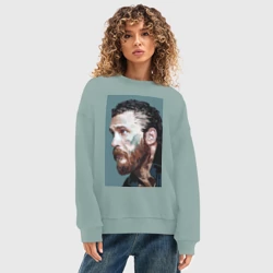 Женский свитшот oversize без начеса хлопок Том Харди - фото 2