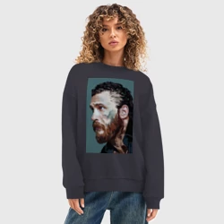 Женский свитшот oversize без начеса хлопок Том Харди - фото 2