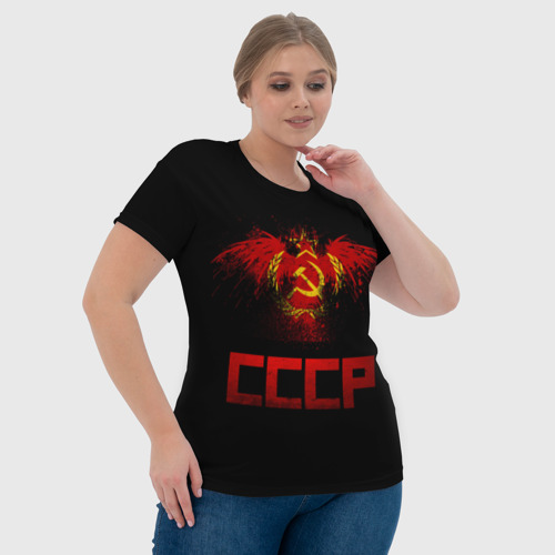 Женская футболка 3D СССР орел, цвет 3D печать - фото 6