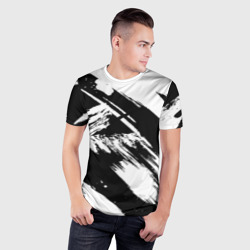 Мужская футболка 3D Slim Чёрно-белый - фото 2