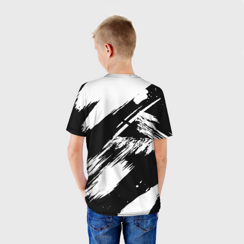 Детская футболка 3D Чёрно-белый, цвет 3D печать - фото 4