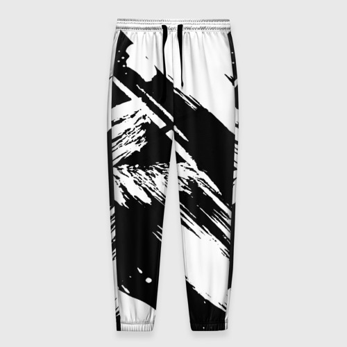 Мужские брюки 3D Чёрно-белый, цвет 3D печать