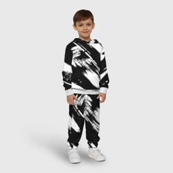 Детский костюм с толстовкой 3D Чёрно-белый - фото 2