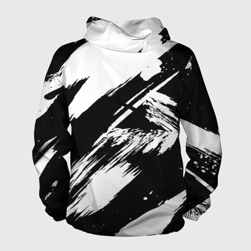 Мужская ветровка 3D Чёрно-белый, цвет черный - фото 2
