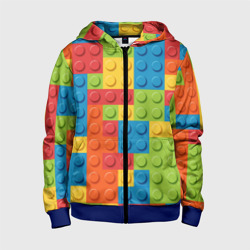 Детская толстовка 3D на молнии Лего конструктор