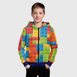 Детская толстовка 3D на молнии Лего конструктор - фото 2