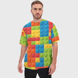 Мужская футболка oversize 3D Лего - фото 2