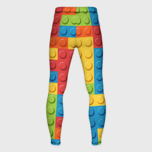 Мужские тайтсы 3D с принтом Лего, вид сзади #1