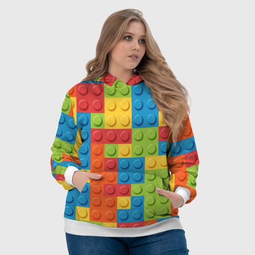 Женская толстовка 3D Лего, цвет 3D печать - фото 6
