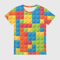 Женская футболка 3D Лего конструктор
