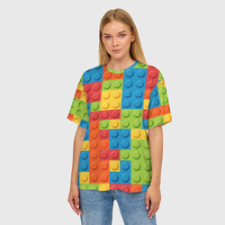 Женская футболка oversize 3D Лего - фото 2