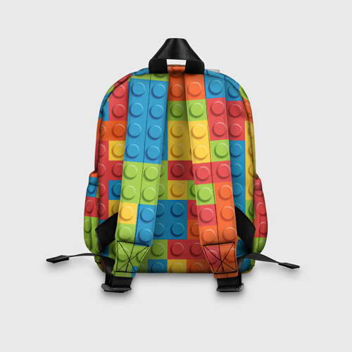 Детский рюкзак 3D с принтом Лего, вид сзади #2