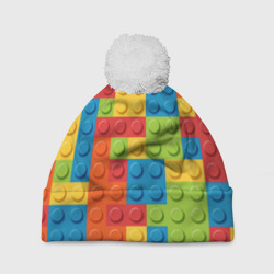 Шапка 3D c помпоном Лего