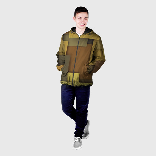 Мужская куртка 3D Geometry texture, цвет 3D печать - фото 3
