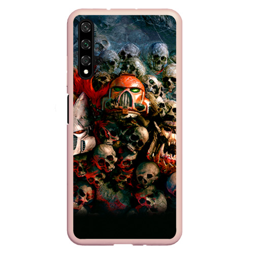 Чехол для Honor 20 WH40k черепа, цвет светло-розовый