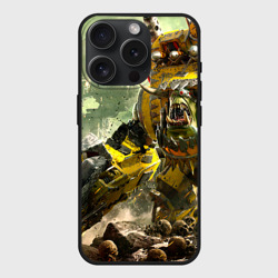 Чехол силиконовый для Apple iPhone 15 Pro матовый WH40k warboss