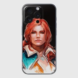 Чехол для iPhone 16 Pro Max силиконовый с защитой камеры Трисс