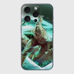 Чехол для iPhone 15 Pro силиконовый с защитой камеры Цири