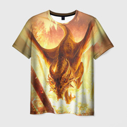 Мужская футболка 3D Дракон